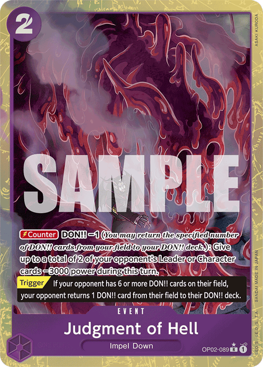 Judgement of Hell (Event) (OP02-089) (PRB01 Reprint) (R) (Alternate Art)