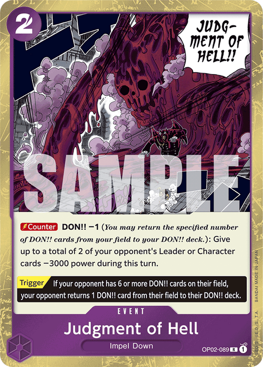 Judgement of Hell (Event) (OP02-089) (PRB01 Reprint) (R)