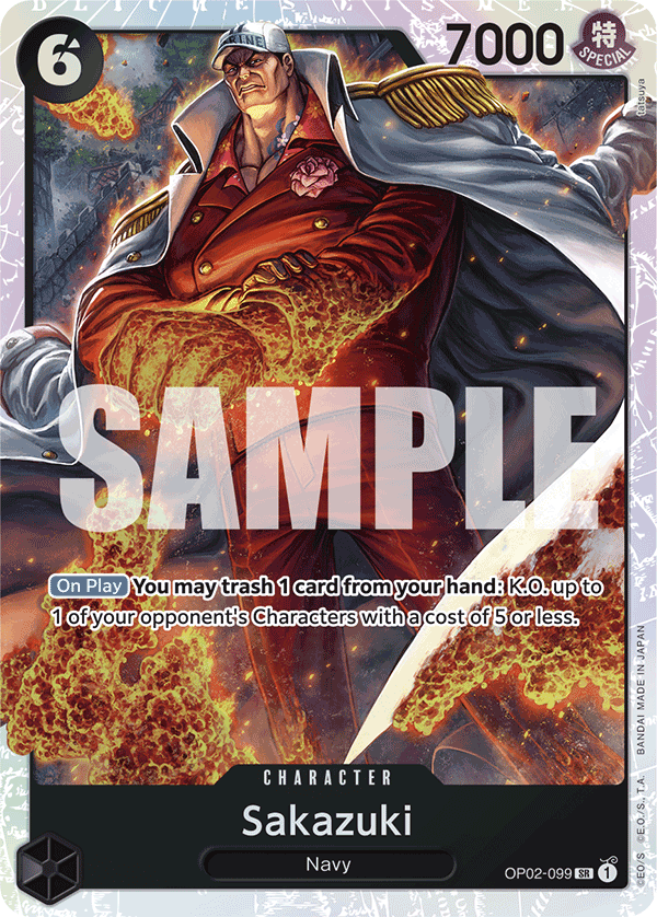 Sakazuki (Character) (OP02-099) (PRB01 Reprint) (SR)