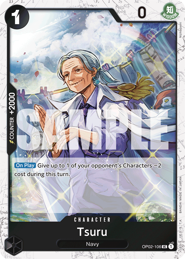 Tsuru (Character) (OP02-106) (PRB01 Reprint) (UC) (Jolly Roger Stamp)
