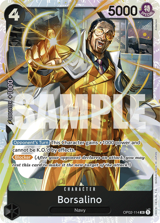 Borsalino (Character) (OP02-114) (PRB01 Reprint) (SR)