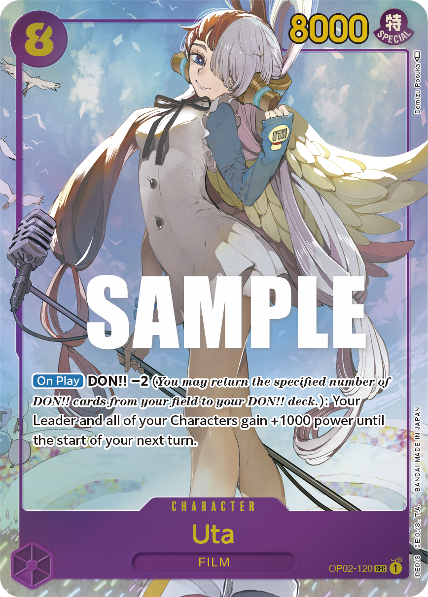Uta (Character) (OP02-120) (SEC) (Alternate Art)