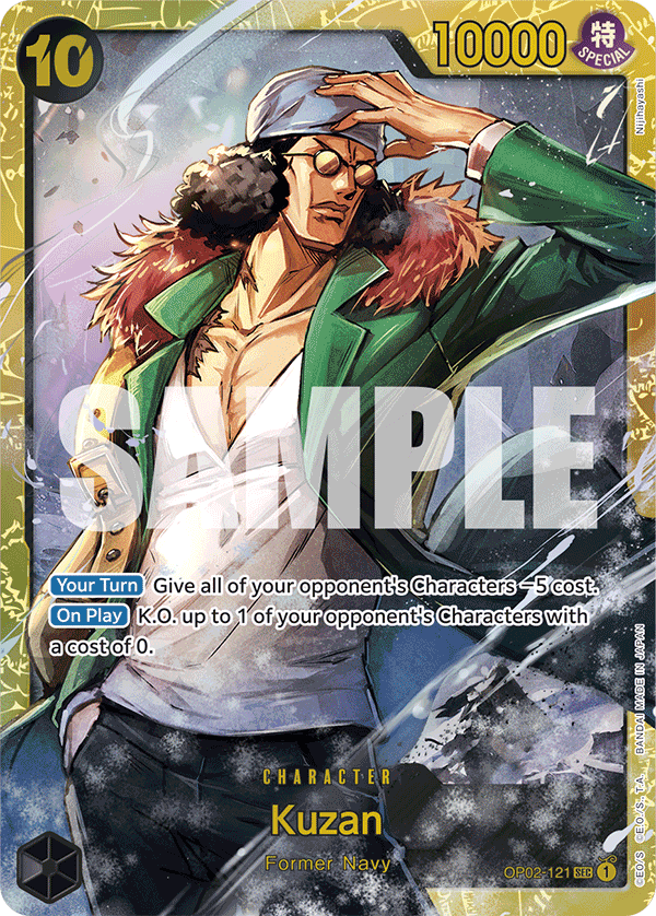 Kuzan (Character) (OP02-121) (PRB01 Reprint) (SEC)