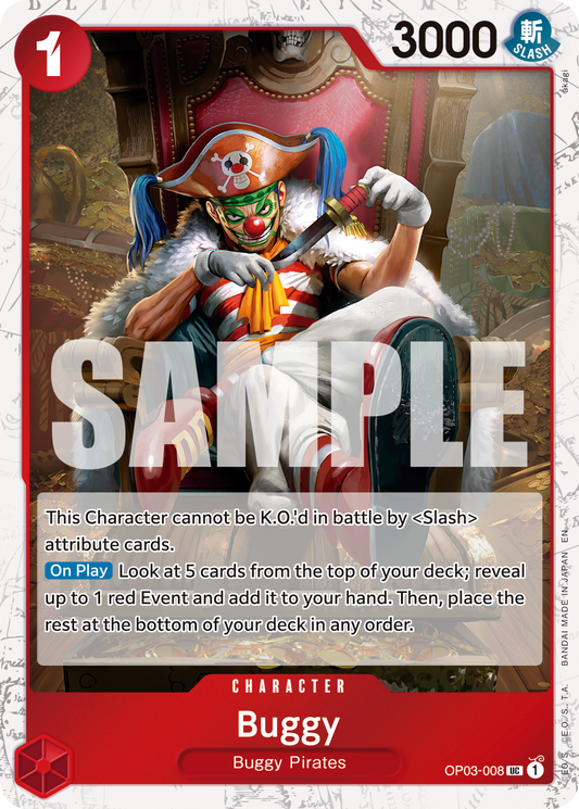Buggy (Character) (OP03-008) (UC) (Pirate Foil) (PRB02)