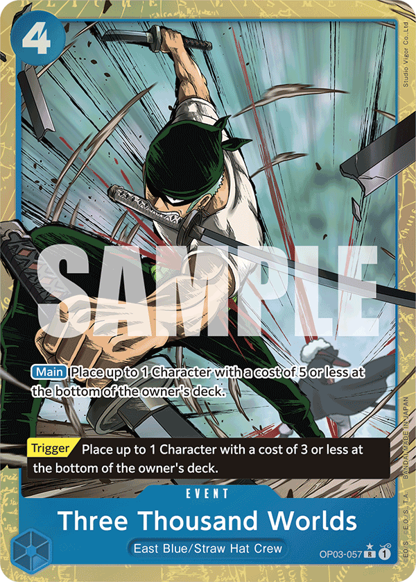Three Thousand Worlds (Event) (OP03-057) (PRB01 Reprint) (R) (Alternate Art)