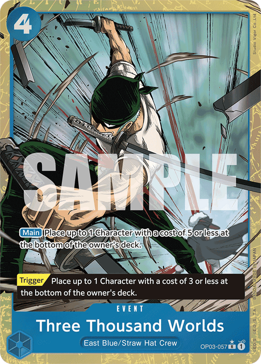 Three Thousand Worlds (Event) (OP03-057) (PRB01 Reprint) (R) (Alternate Art)