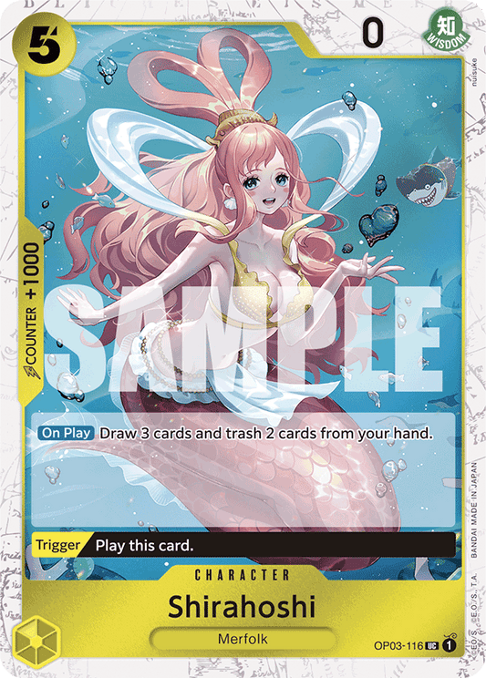 Shirahoshi (Character) (OP03-116) (PRB01 Reprint) (UC) (Jolly Roger Stamp)