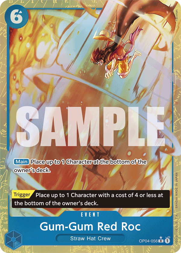 Gum-Gum Red Roc (Character) (OP04-056) (PRB01 Reprint) (R) (Alternate Art)