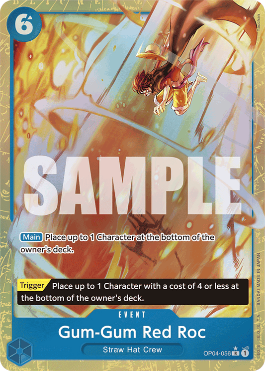 Gum-Gum Red Roc (Character) (OP04-056) (PRB01 Reprint) (R) (Alternate Art)