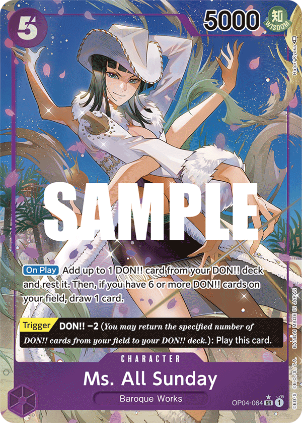 Ms. All Sunday (Character) (OP04-064) (SR) (Alternate Art)