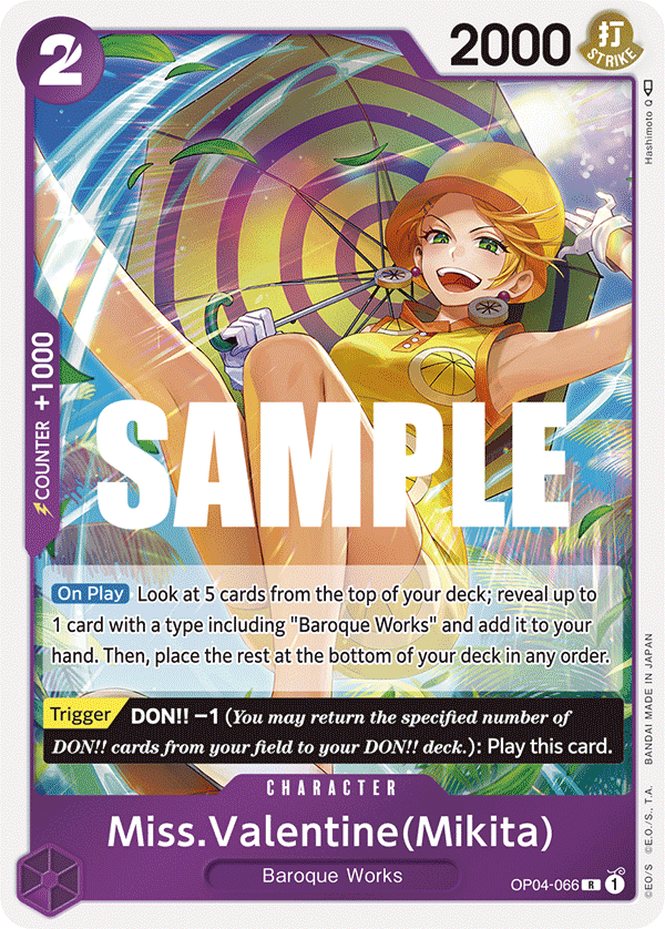 Miss.Valentine (Mikita) (Character) (OP04-066) (R)