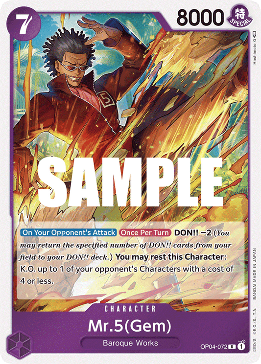 Mr.5 (Gem) (Character) (OP04-072) (R)