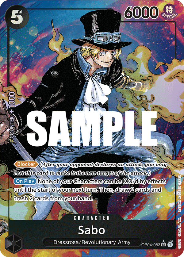 Sabo (Charcter) (OP04-083) (SR) (Alternate Art)