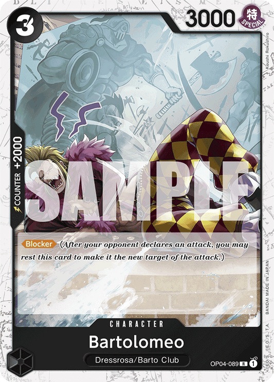 Bartolomeo (Character) (OP04-089) (PRB01 Reprint) (R) (Jolly Roger Stamp)
