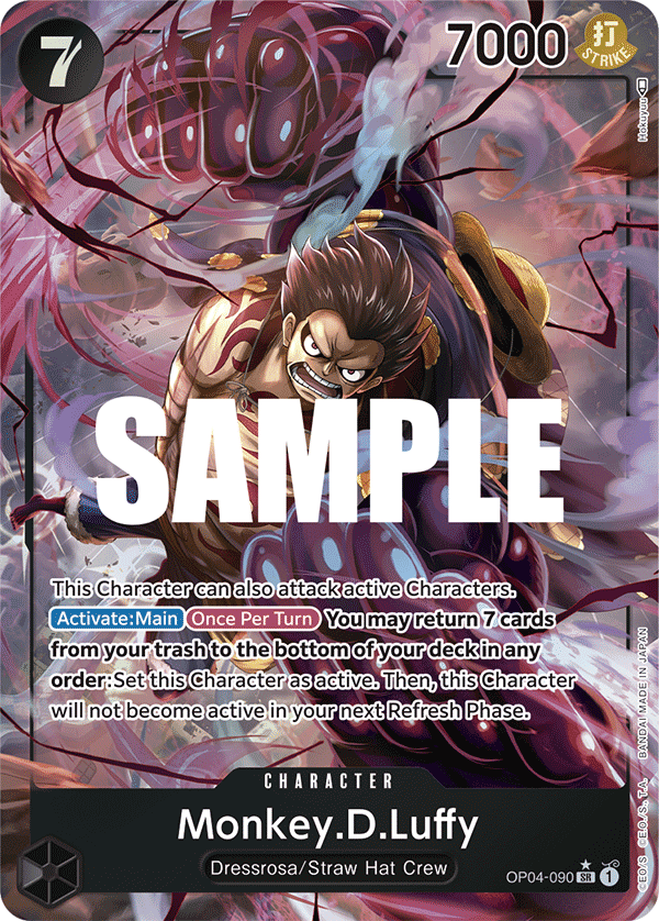 Monkey D. Luffy (Charcter) (OP04-090) (SR) (Alternate Art)