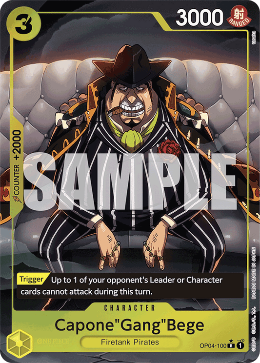 Capone Gang Bege (Character) (OP04-100) (PRB01 Reprint) (R) (Alternate Art)