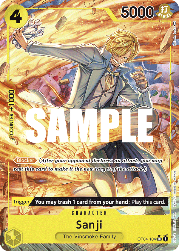 Sanji (Character) (OP04-104) (SR) (Alternate Art)