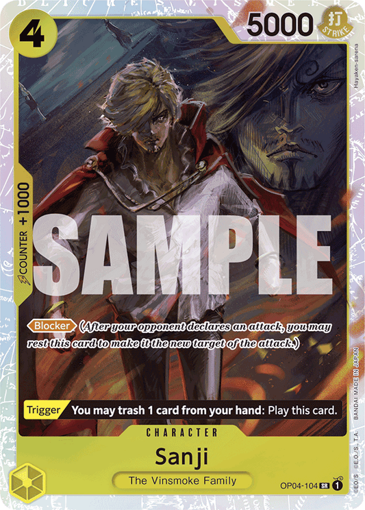 Sanji (Character) (OP04-104) (PRB01 Reprint) (SR)