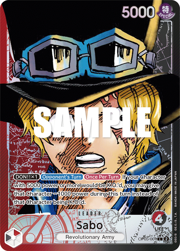 Sabo (Leader) (OP05-001) (Alternate Art)