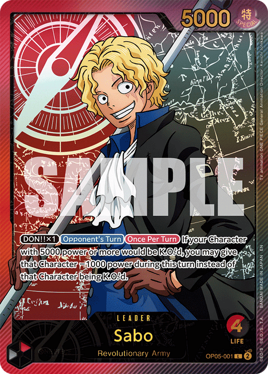 Sabo (Leader) (OP05-001) (Alternate Art) (GOLD)