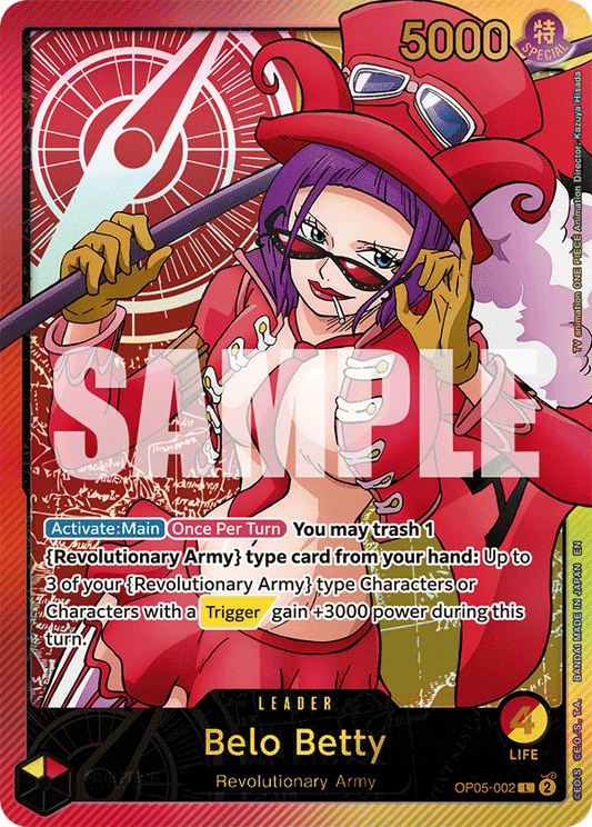 Belo Betty (Leader) (OP05-002) (Alternate Art) (GOLD)