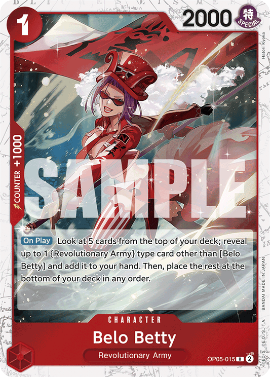 Belo Betty (Character) (OP05-015) (PRB01 Reprint) (R) (Jolly Roger Stamp)