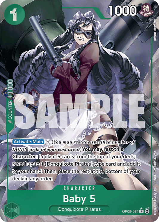 Baby 5 (Character) (OP05-034) (PRB01 Reprint) (R) (Full Art)