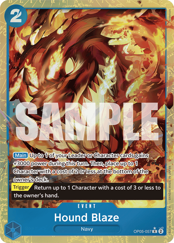 Hound Blaze (Event) (OP05-057) (PRB01 Reprint) (R) (Alternate Art)