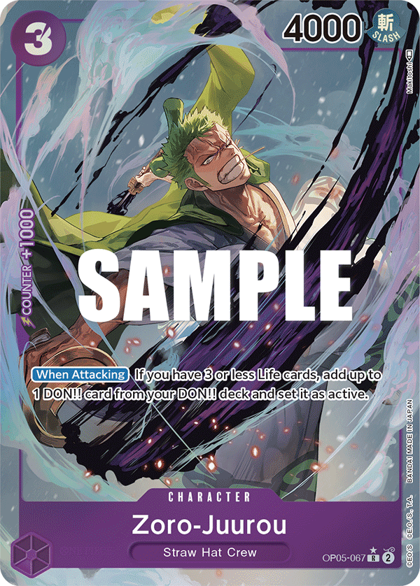 Zoro-Juurou (Character) (OP05-067) (R) (Alternate Art)