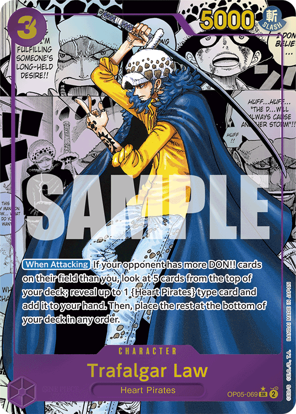 Trafalgar Law (Character) (OP05-069) (PRB01 Reprint) (SR) (Manga Parallel)