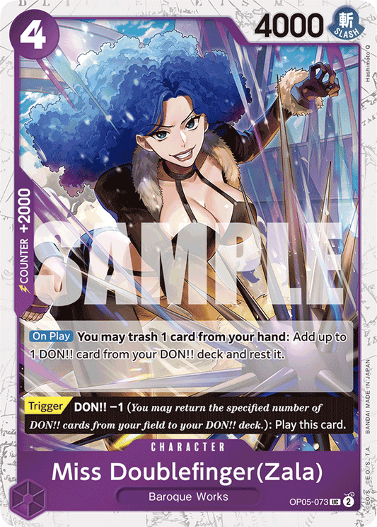 Miss Doublefinger (Zala) (Character) (OP05-073) (PRB01 Reprint) (UC) (Jolly Roger Stamp)