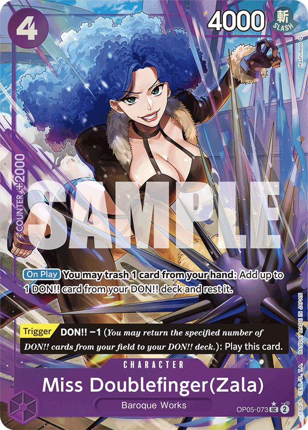 Miss Doublefinger (Zala) (Character) (OP05-073) (PRB01 Reprint) (UC) (Full Art)
