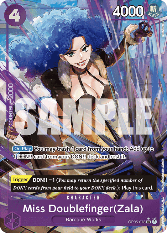 Miss Doublefinger (Zala) (Character) (OP05-073) (PRB01 Reprint) (UC) (Full Art)