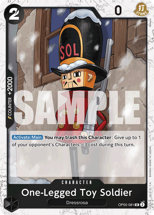 One-Legged Toy Soldier (Character) (OP05-081) (PRB01 Reprint) (UC) (Jolly Roger Stamp)