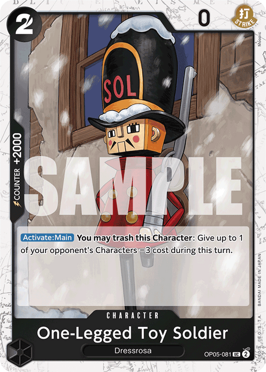 One-Legged Toy Soldier (Character) (OP05-081) (PRB01 Reprint) (UC) (Jolly Roger Stamp)