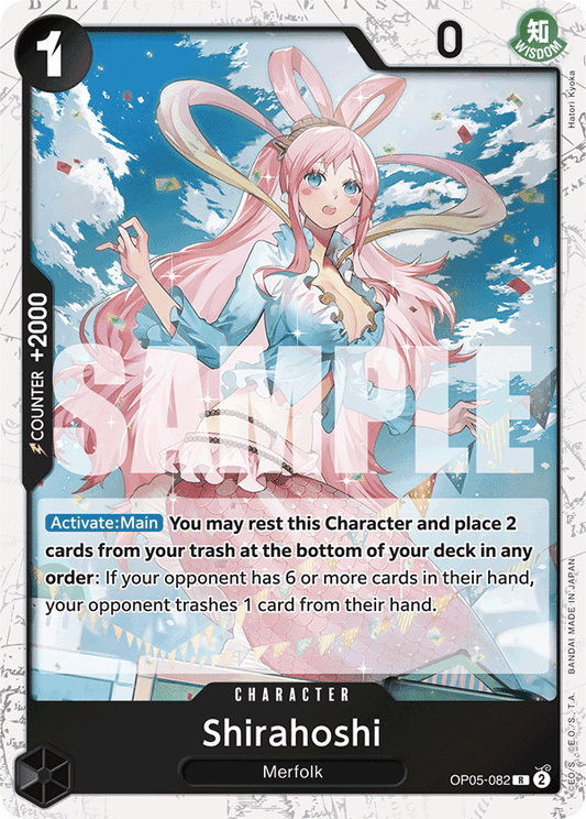 Shirahoshi (Character) (OP05-082) (PRB01 Reprint) (R) (Jolly Roger Stamp)