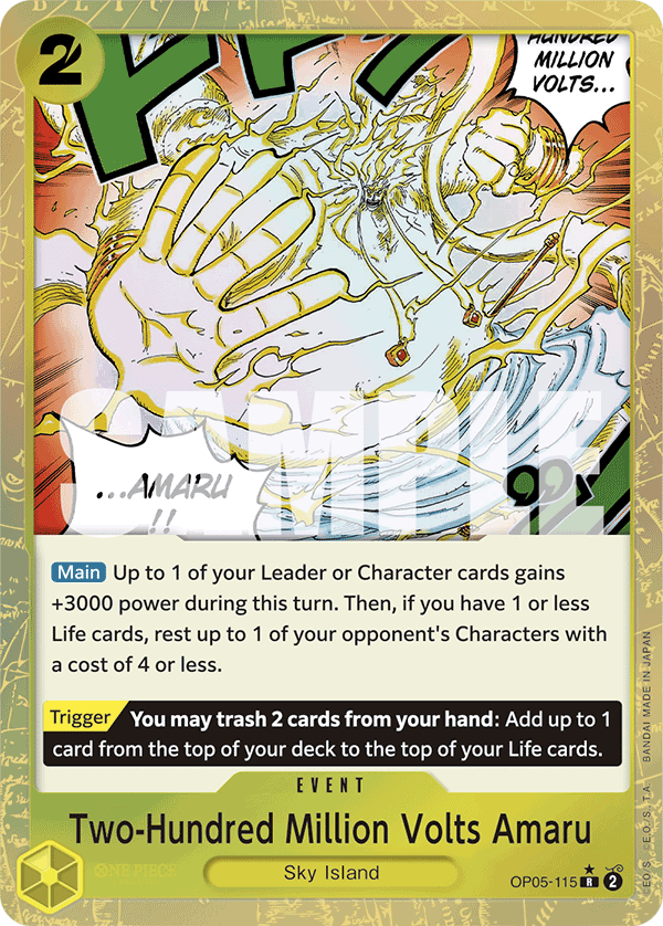 Two-Hundred Million Volts Amaru (Event) (OP05-115) (PRB01 Reprint) (R) (Textured Foil)