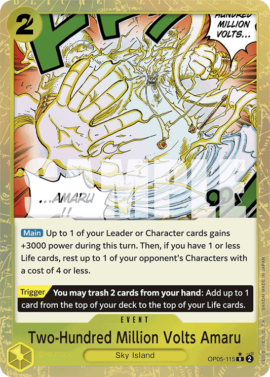 Two-Hundred Million Volts Amaru (Event) (OP05-115) (PRB01 Reprint) (R) (Textured Foil)
