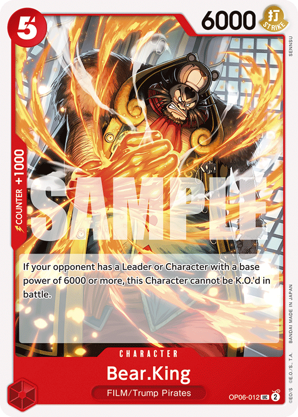 Bear King (Character) (OP06-012) (UC)