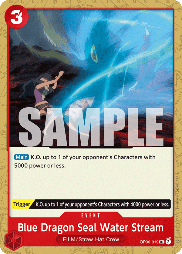 Blue Dragon Seal Water Stream (Event) (OP06-019) (C)