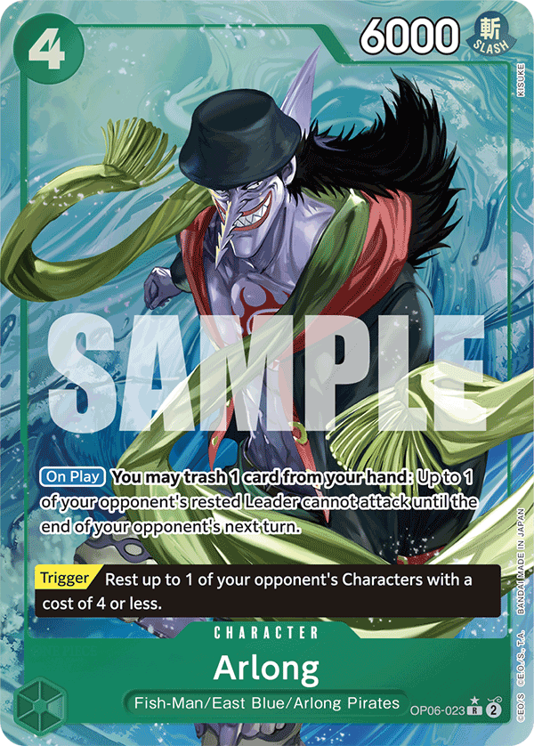 Arlong (Character) (OP06-023) (PRB01 Reprint) (UC) (Alternate Art)