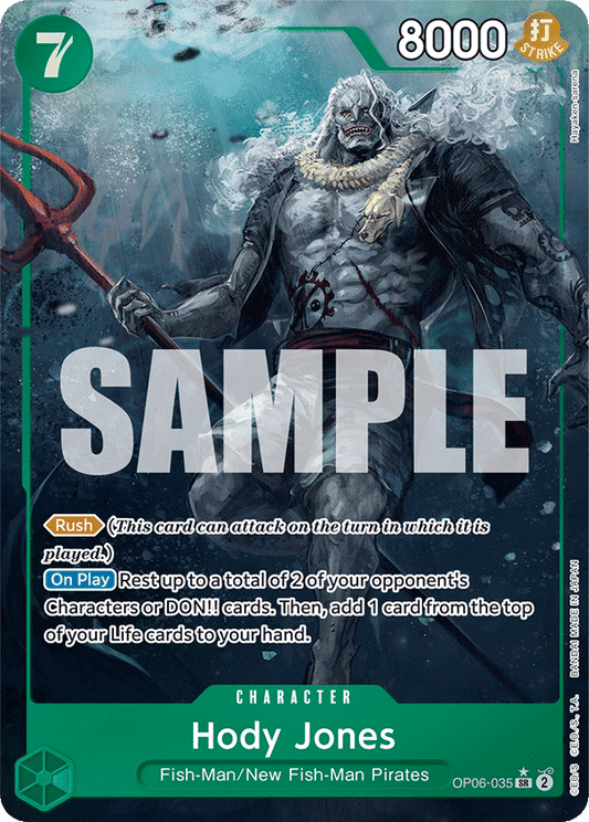 Hody Jones (Character) (OP06-035) (SR) (Alternate Art)