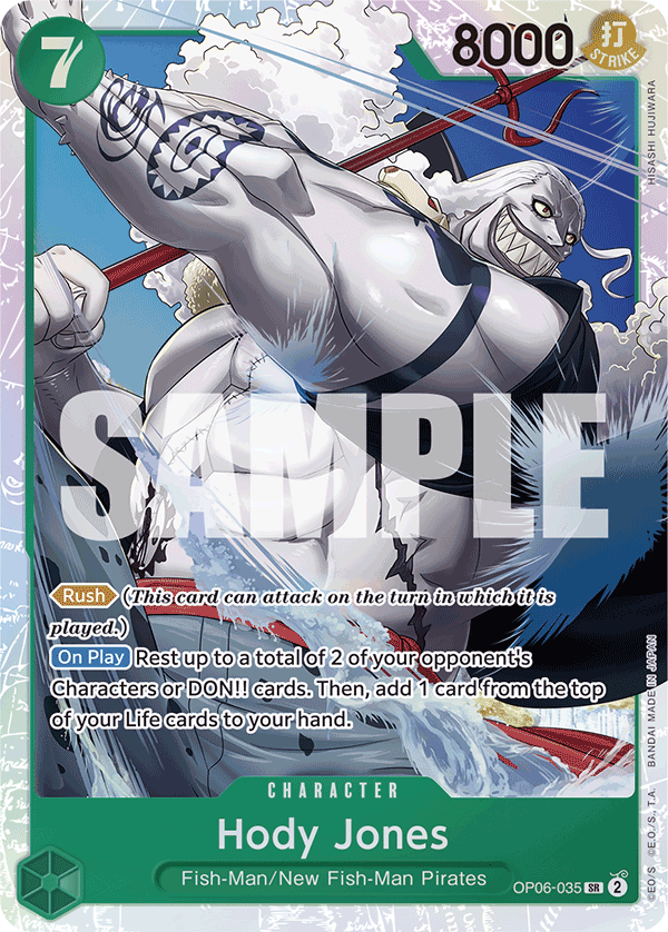 Hody Jones (Character) (OP06-035) (PRB01 Reprint) (SR)