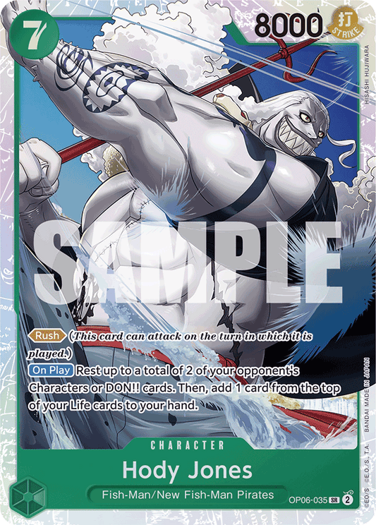 Hody Jones (Character) (OP06-035) (PRB01 Reprint) (SR)