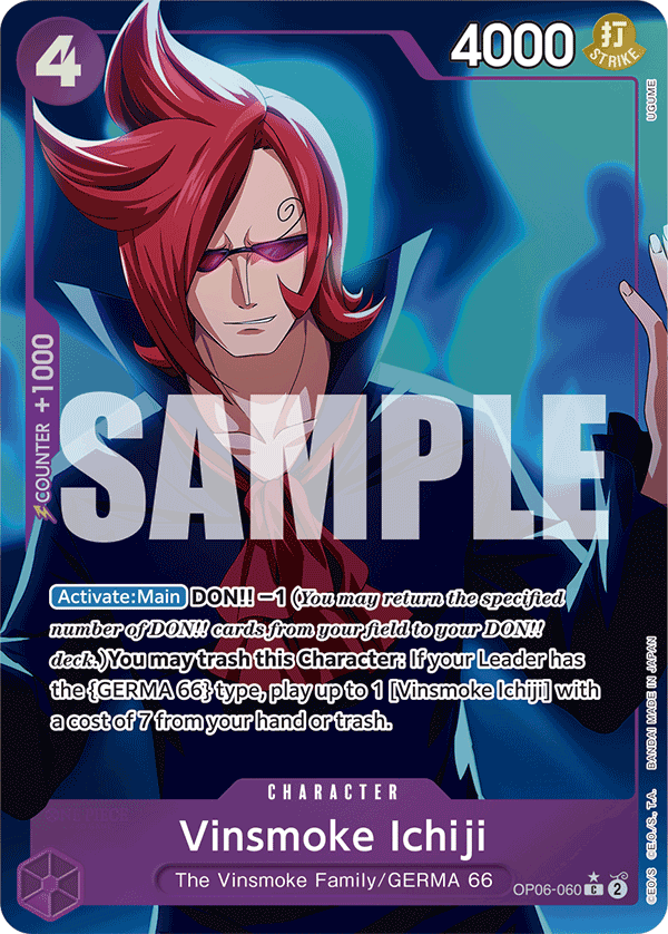 Vinsmoke Ichiji (Character) (OP06-060) (PRB01 Reprint) (C) (Full Art)