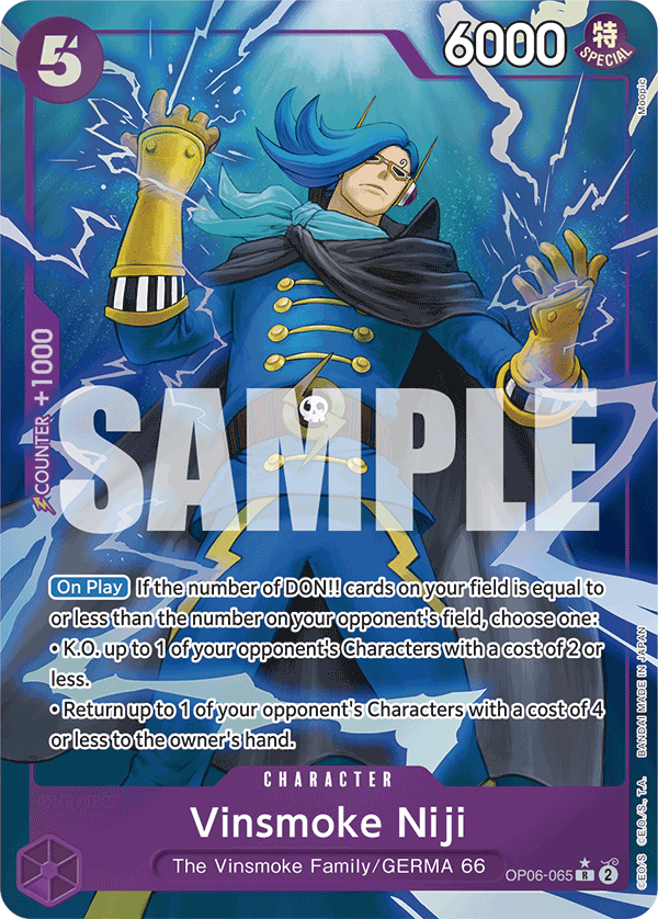 Vinsmoke Niji (Character) (OP06-065) (PRB01 Reprint) (R) (Full Art)