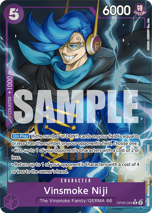 Vinsmoke Niji (Character) (OP06-065) (PRB01 Reprint) (R) (Alternate Art)