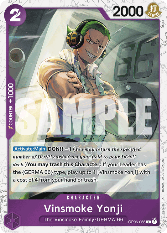 Vinsmoke Yonji (Character) (OP06-066) (PRB01 Reprint) (C) (Jolly Roger Stamp)