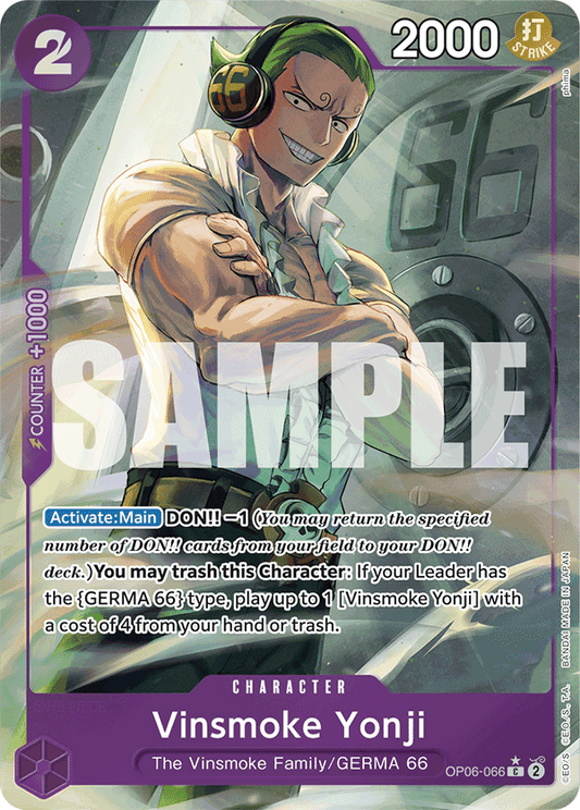 Vinsmoke Yonji (Character) (OP06-066) (PRB01 Reprint) (C) (Full Art)
