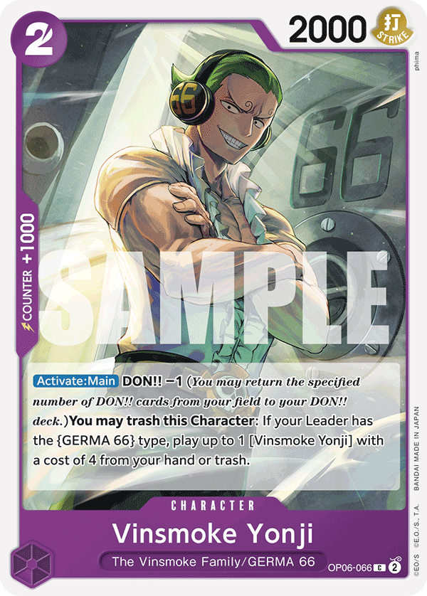 Vinsmoke Yonji (Character) (OP06-066) (PRB01 Reprint) (C)
